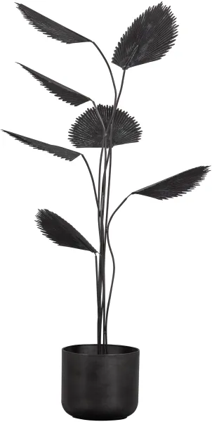 BEPUREHOME Collection kunstig plante, justerbar - svart metall (H:141)