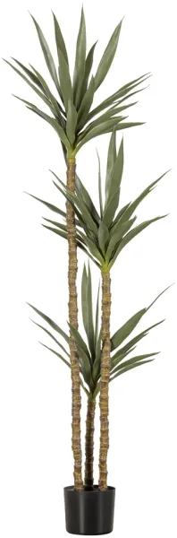 Yucca, kunstig plante, grønn, H155x70x70 cm