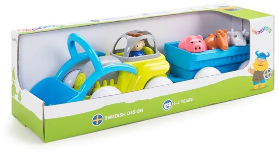 Viking Toys traktor med tilhenger