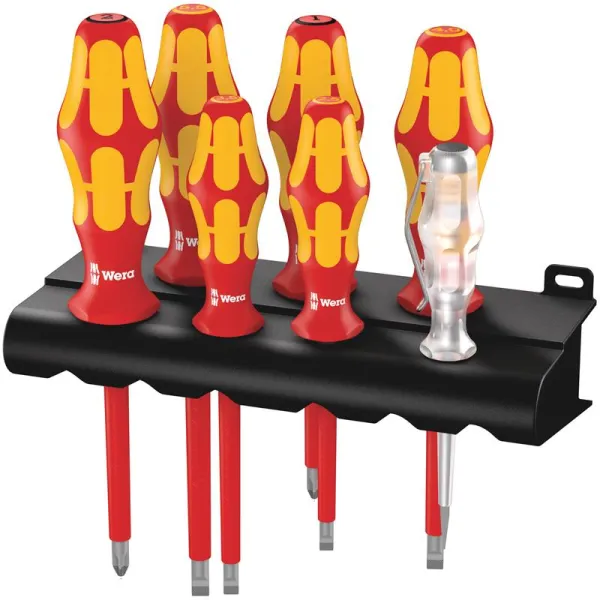 Wera Skrutrekkersett 160 i/165 i/7 Kraftform Plus serie 100 stativ